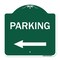 Signmission Designer Series Parking Left Arrow, Green & White Aluminum Sign, 18" x 18", GW-1818-23365 A-DES-GW-1818-23365 - alternate 1